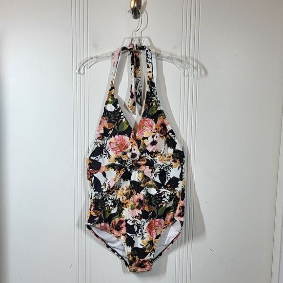 Kona Sol One Piece Flowered Swimsuit - Picture 1 of 10